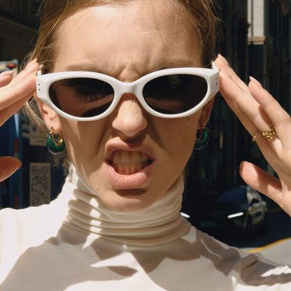 Gold Plated Resin Drop Hoop Earrings