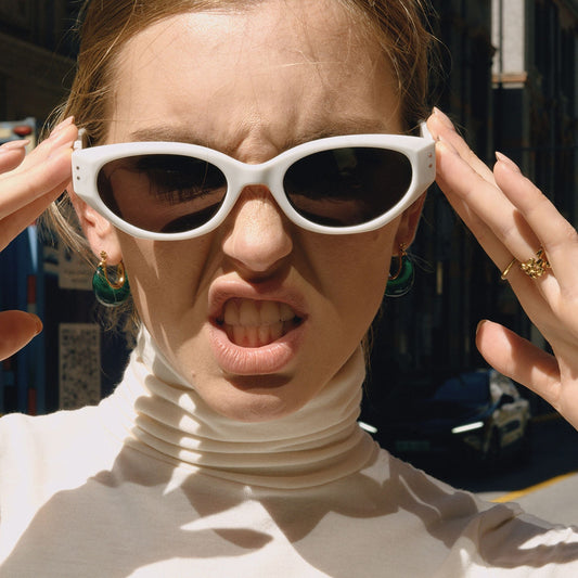 Gold Plated Resin Drop Hoop Earrings