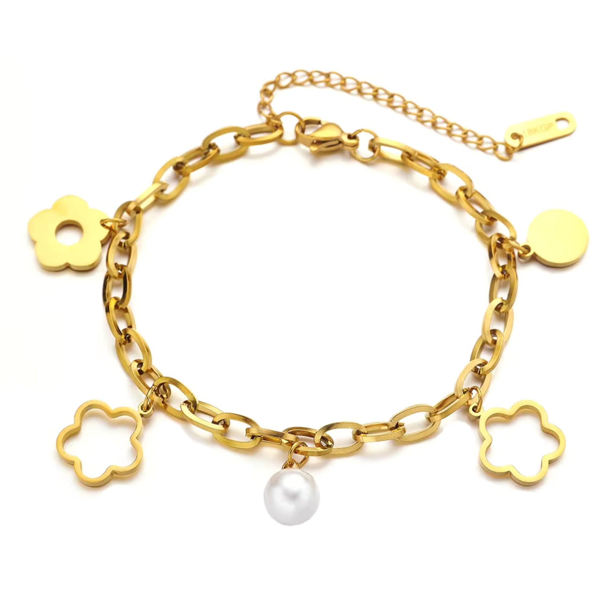 Golden Bloom Charm Bracelet