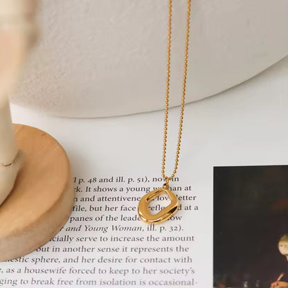Golden Elegance Geometric Pendant Necklace