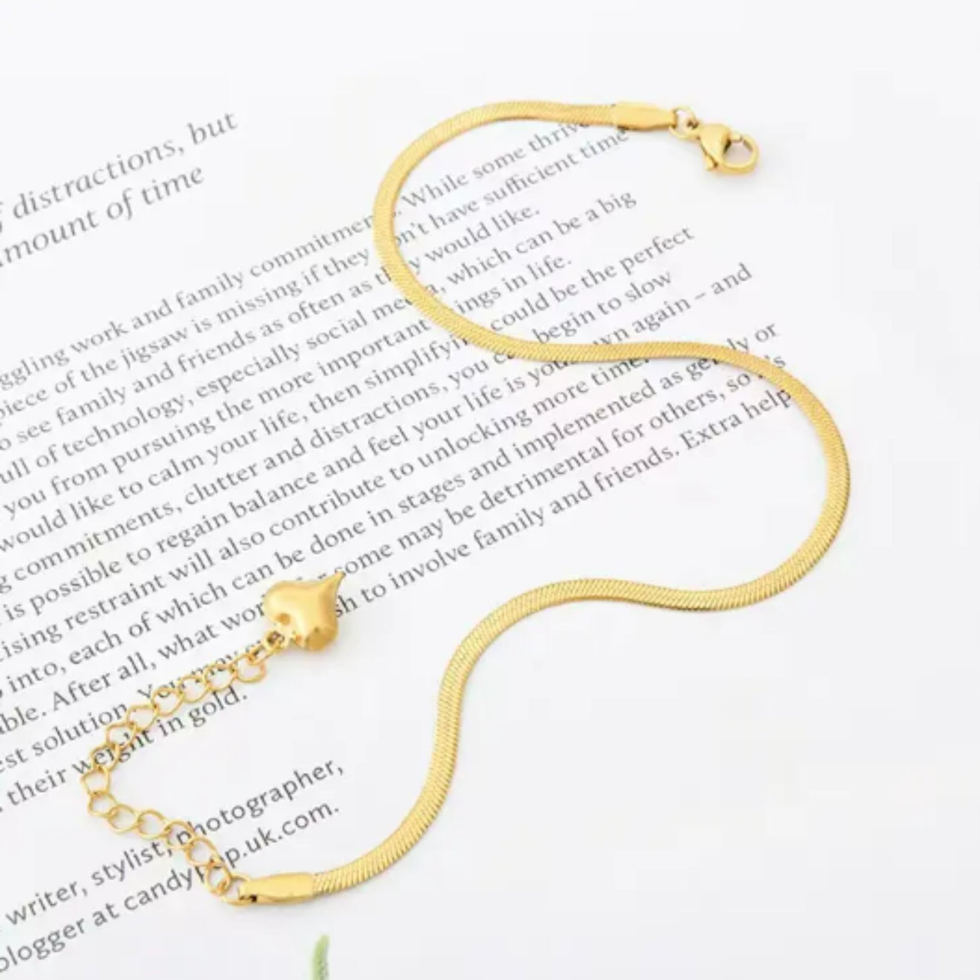 Gold Heart 18K Gold Plated Women Anklet