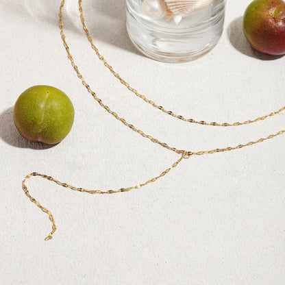 Golden Lariat Y - Necklace – 18K Gold Plated Stainless Steel