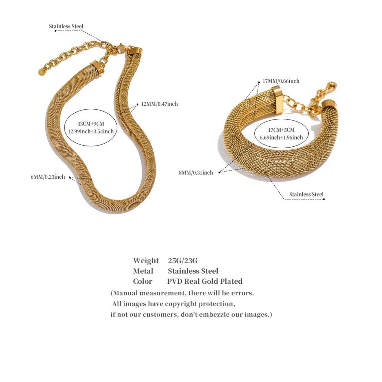 Golden Mesh Elegance Set