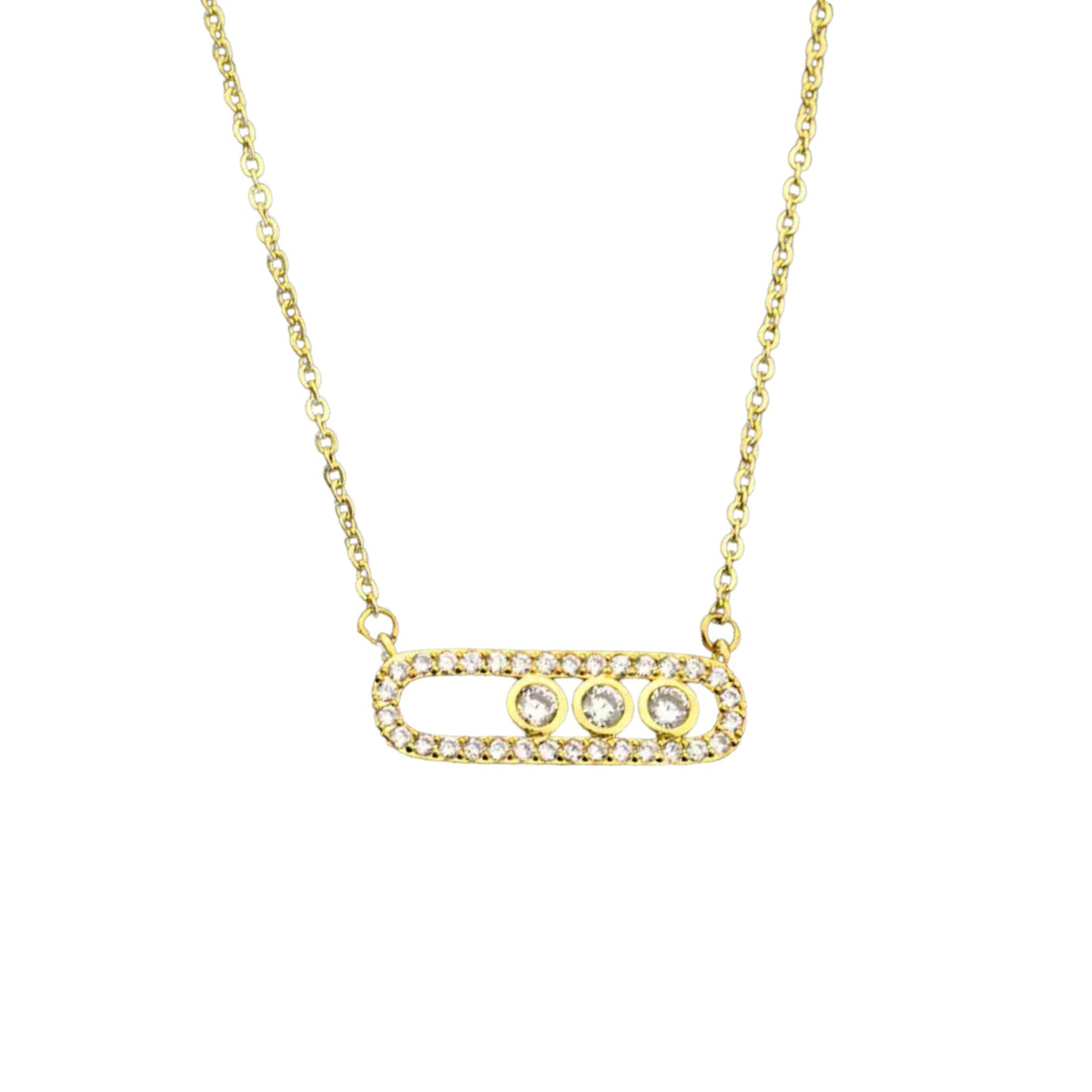 Golden Triple Sparkle Necklace