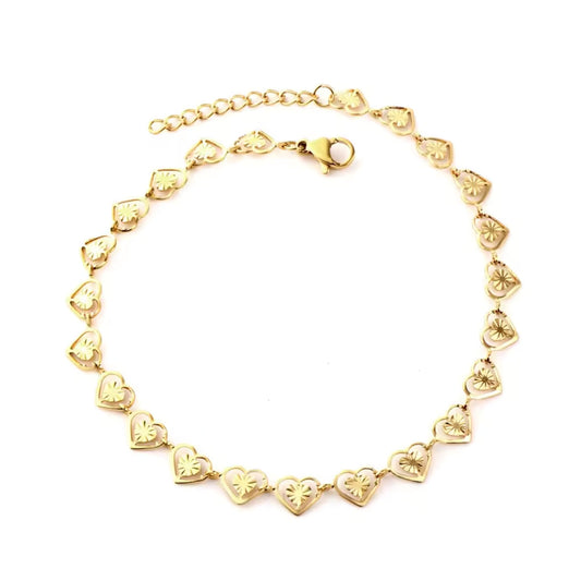Heart Charm Anklet