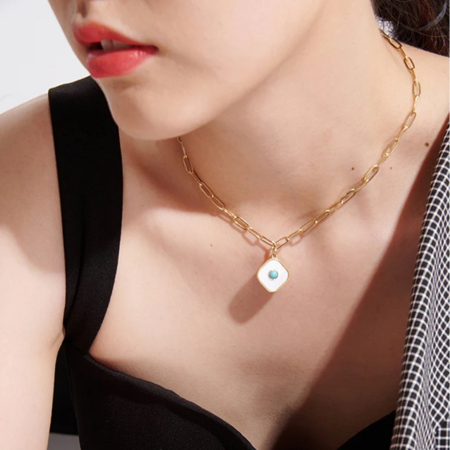 Iridescent Turquoise Harmony Necklace