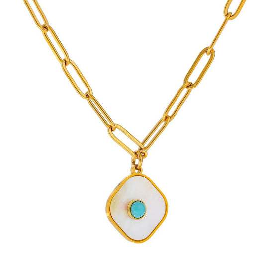 Iridescent Turquoise Harmony Necklace