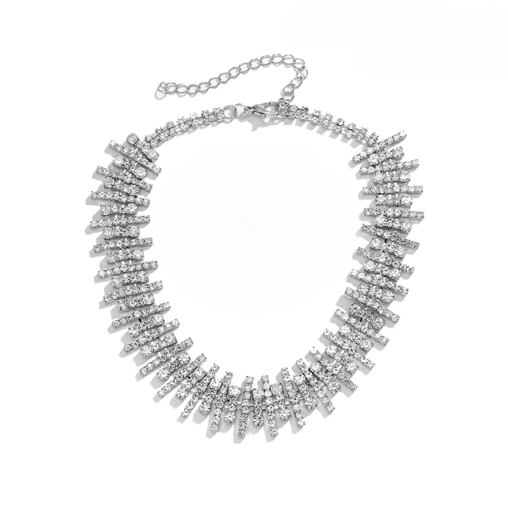 Irregular Big Rhinestone Short Choker Necklace