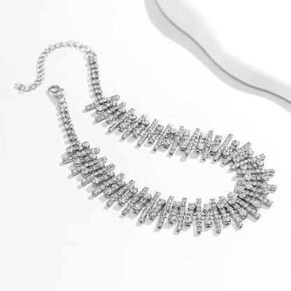 Irregular Big Rhinestone Short Choker Necklace
