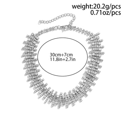 Irregular Big Rhinestone Short Choker Necklace