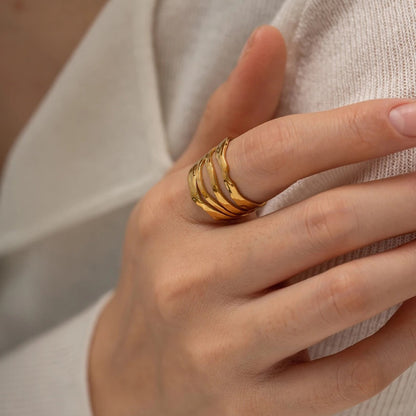 Irregular Layer Adjustable Ring