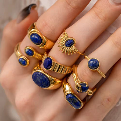 Lapis Lazuli Radiance Rings