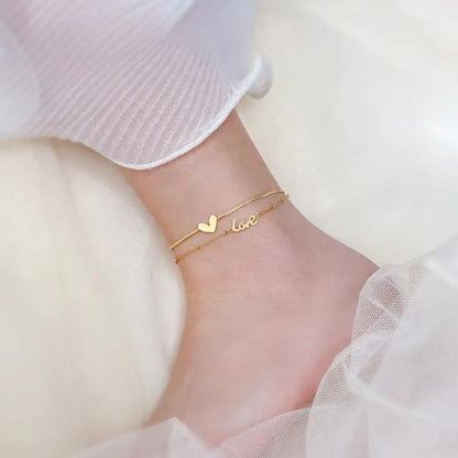 Love in Gold Anklet