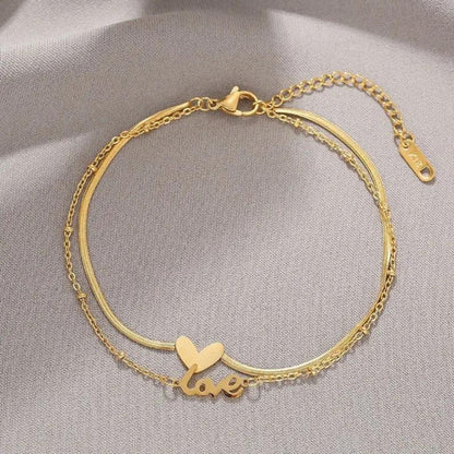 Love in Gold Anklet