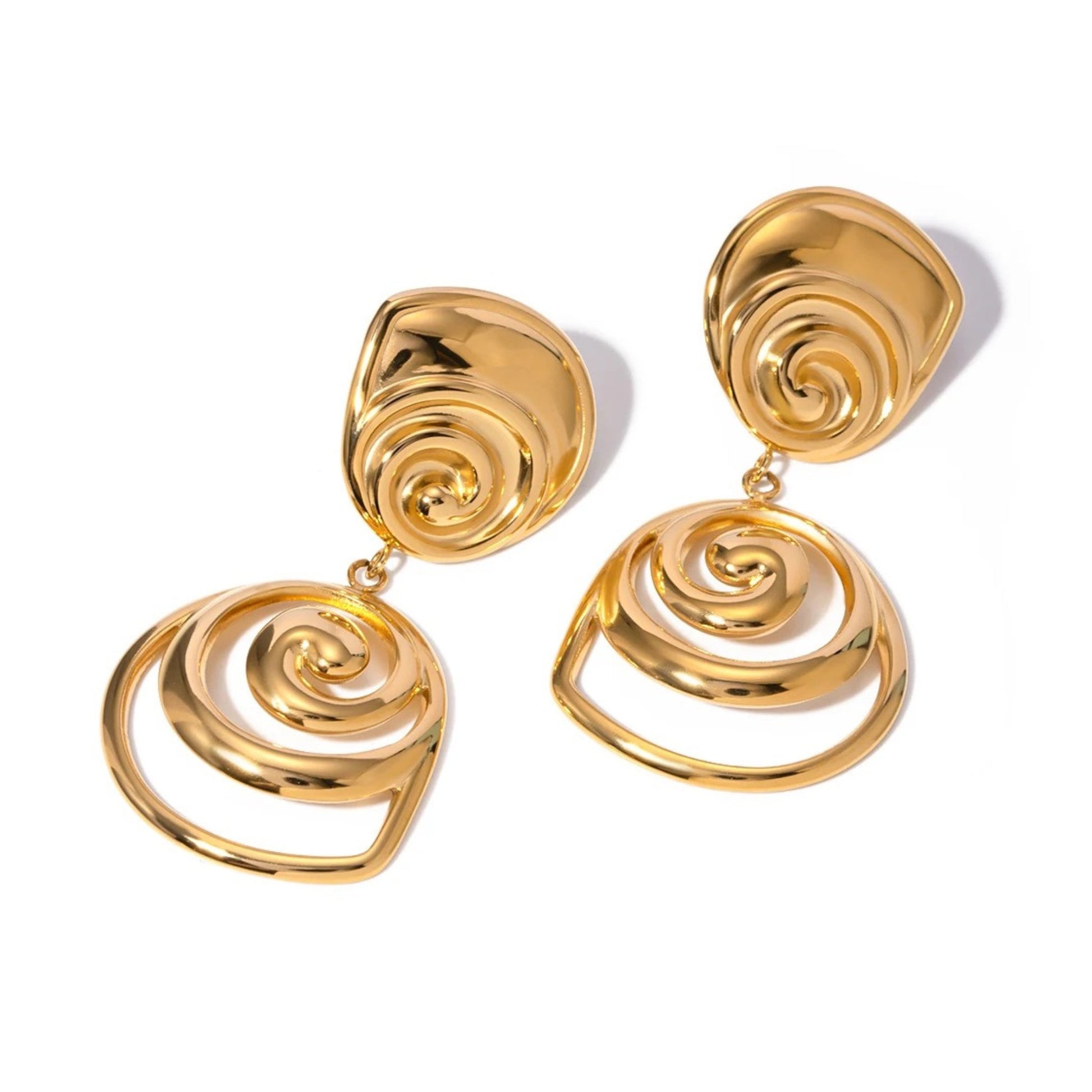 Luxe Spiral Twist Statement Earrings