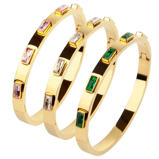 Luxe Zirconia Bangle Bracelet