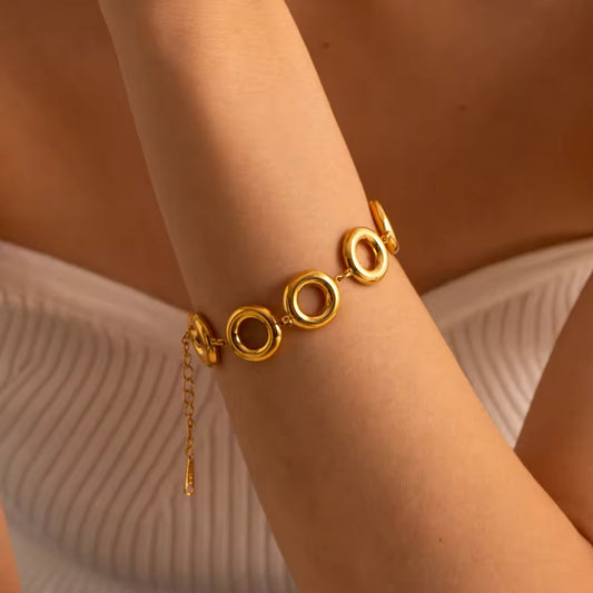 Luxura Bold Link Bracelet - 18K Gold Plated