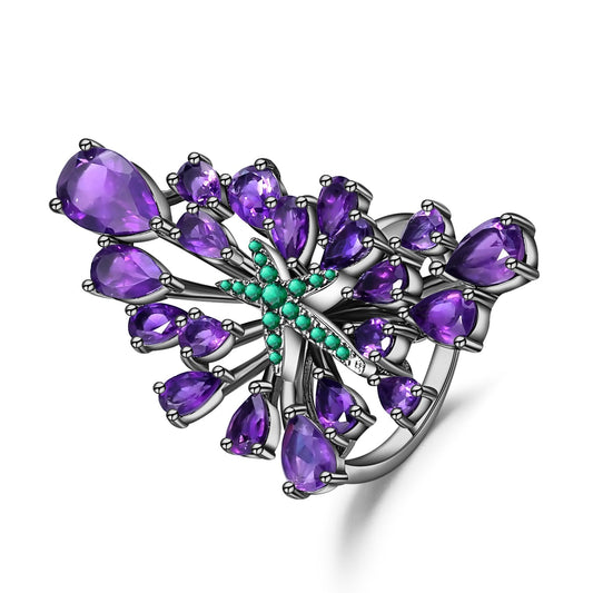 Majestic Amethyst 925 Sterling Silver Ring