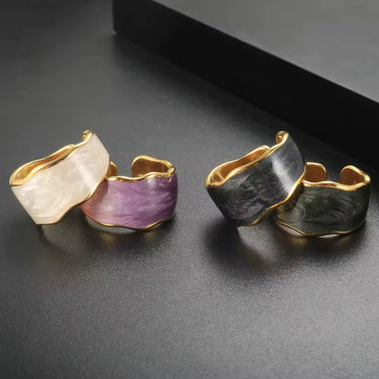 Marbled Elegance Rings