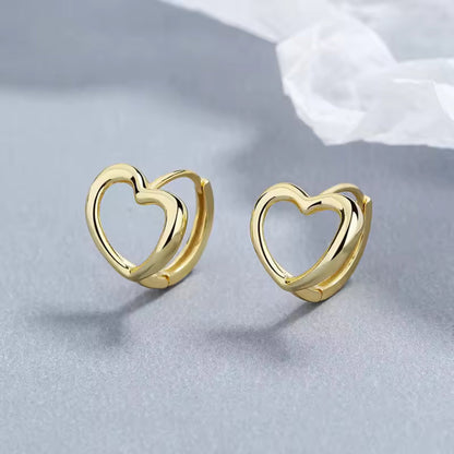 Minimalist Heart Shape Hoop Earrings