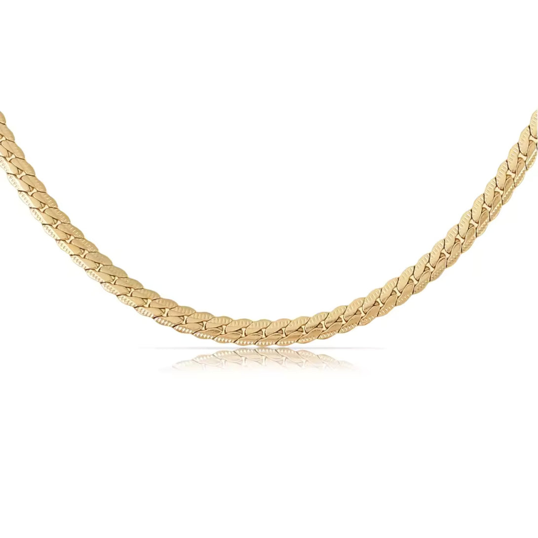 Moana Fishbone Chain 18K Gold Plated Necklace – BALLA e BRILLA
