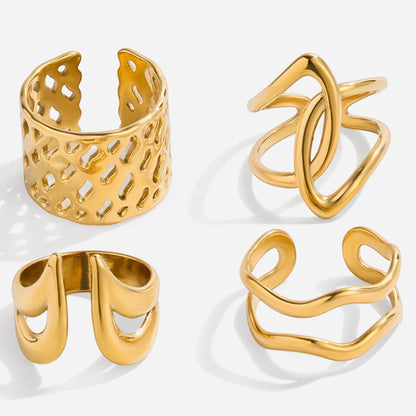 Modern Muse Rings – 18K Gold Stainless Steel (4 Designs)
