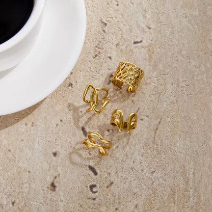 Modern Muse Rings – 18K Gold Stainless Steel (4 Designs)