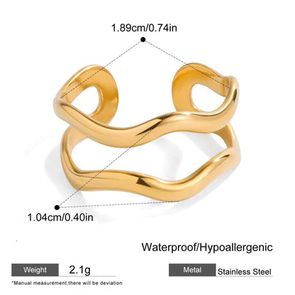 Modern Muse Rings – 18K Gold Stainless Steel (4 Designs)