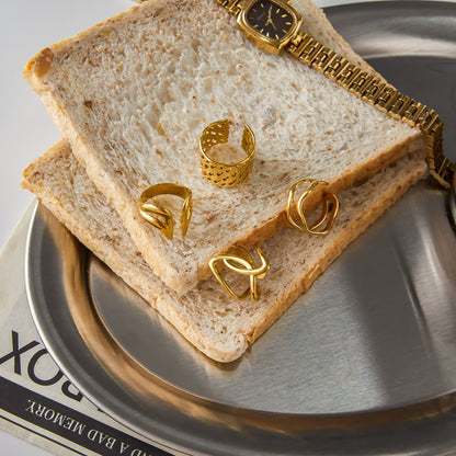 Modern Muse Rings – 18K Gold Stainless Steel (4 Designs)