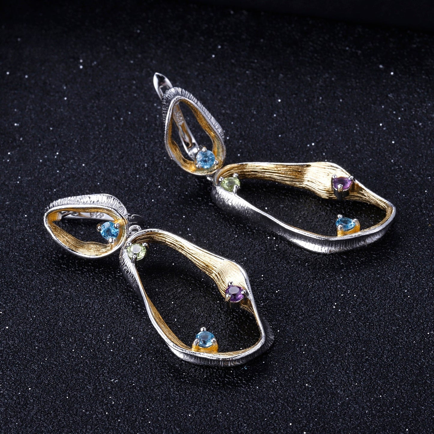 Natural Gemstone Harmony Earrings