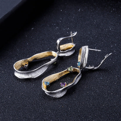 Natural Gemstone Harmony Earrings