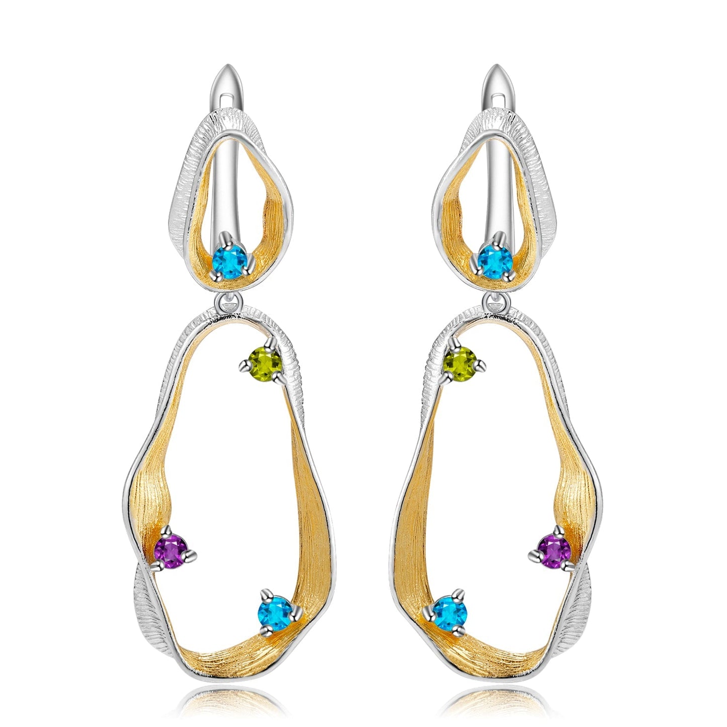 Natural Gemstone Harmony Earrings