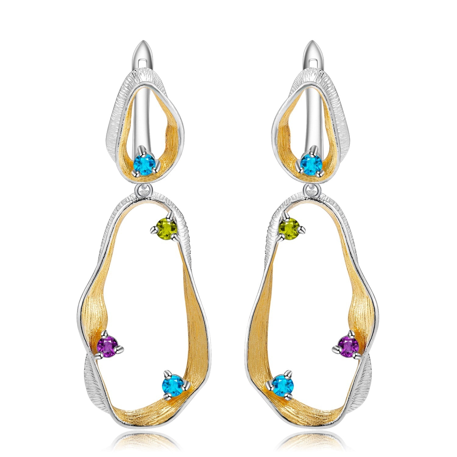 Natural Gemstone Harmony Earrings