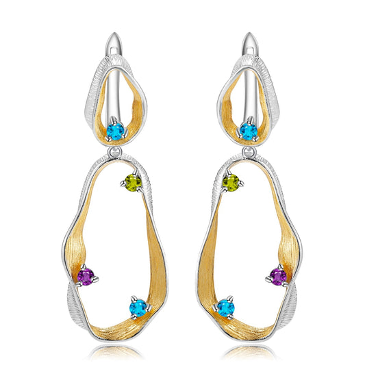 Natural Gemstone Harmony Earrings