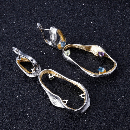Natural Gemstone Harmony Earrings
