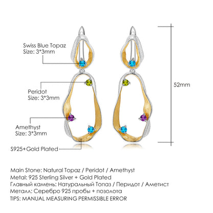 Natural Gemstone Harmony Earrings