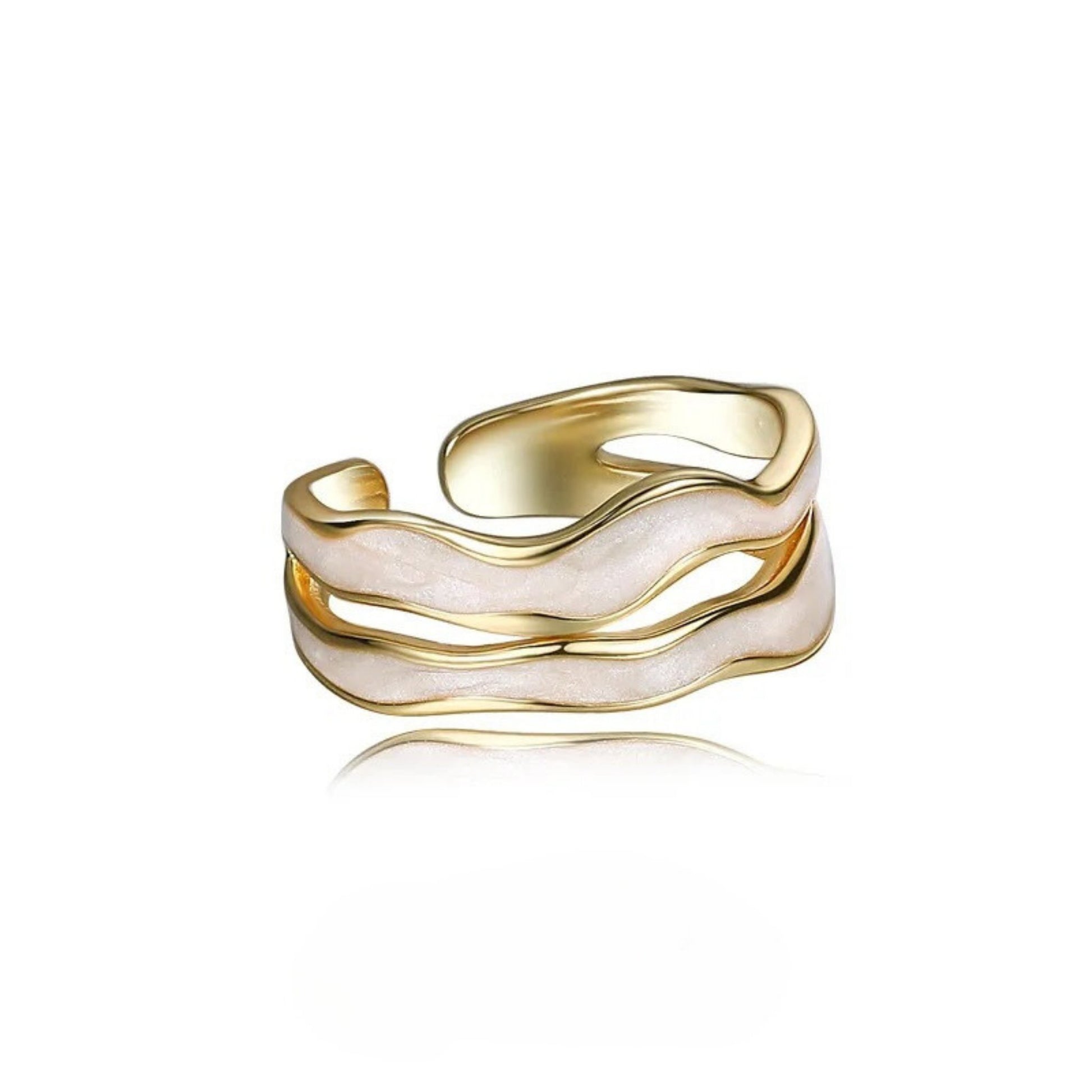 Ocean Wave Adjustable 925 Sterling Silver Rings
