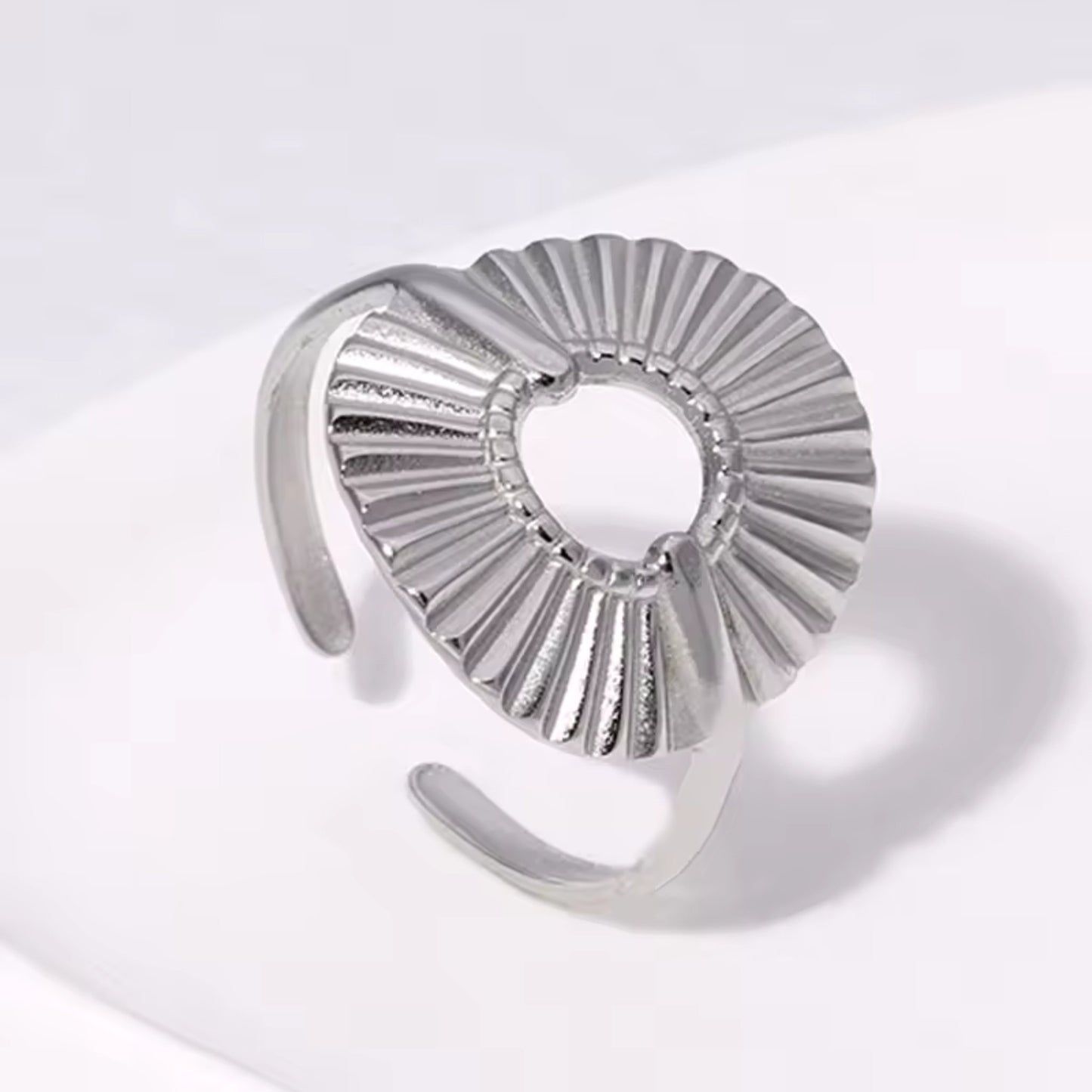 Radiant Circle Statement 18K Gold Plated Ring
