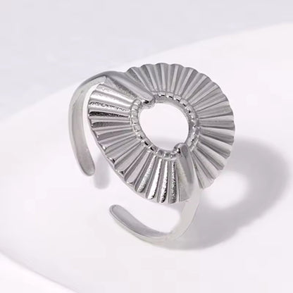 Radiant Circle Statement 18K Gold Plated Ring