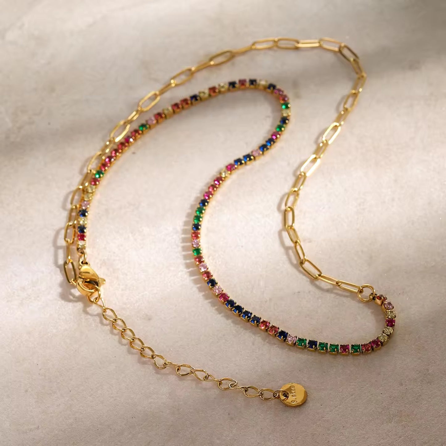 Rainbow Radiance Choker Necklace