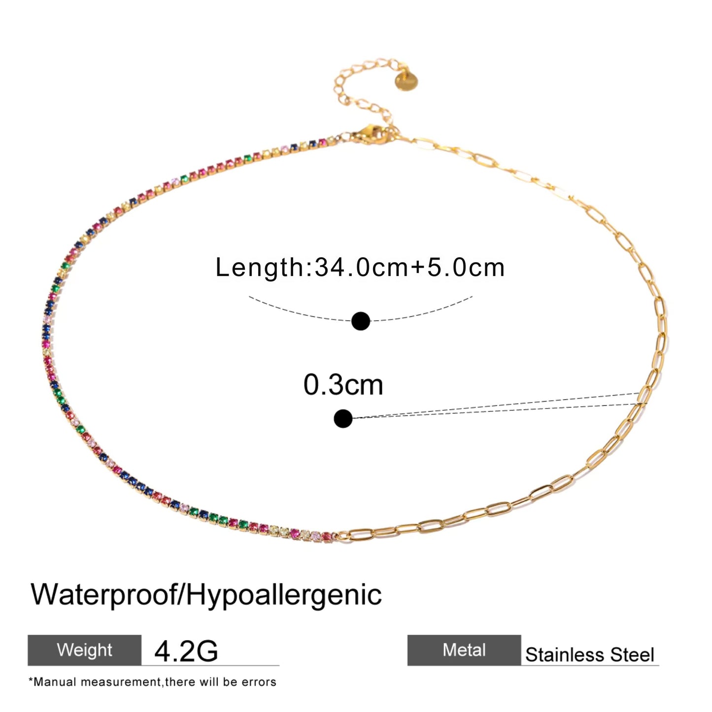 Rainbow Radiance Choker Necklace