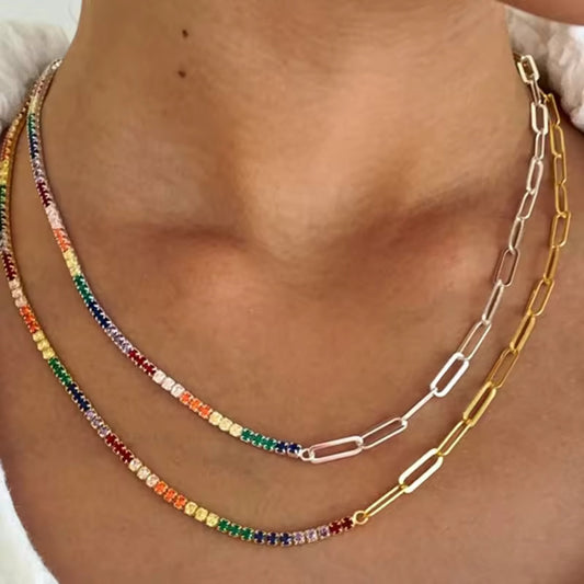 Rainbow Radiance Choker Necklace