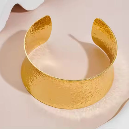 Sculpted Elegance Gold Cuff 18K Gold Plated Bracelet