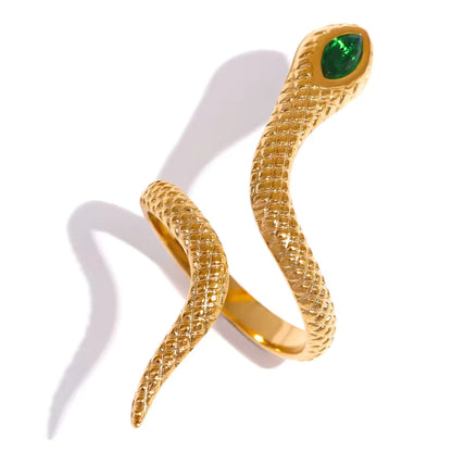 Serpent Majesty Gold Wrap 18K Gold Plated Ring