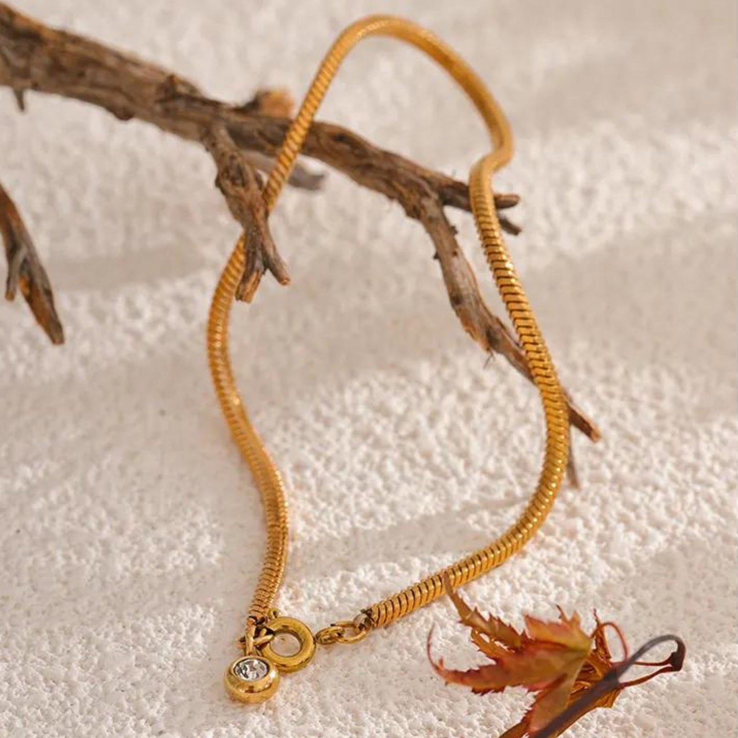 Sleek Charm Gold-Plated Bracelet