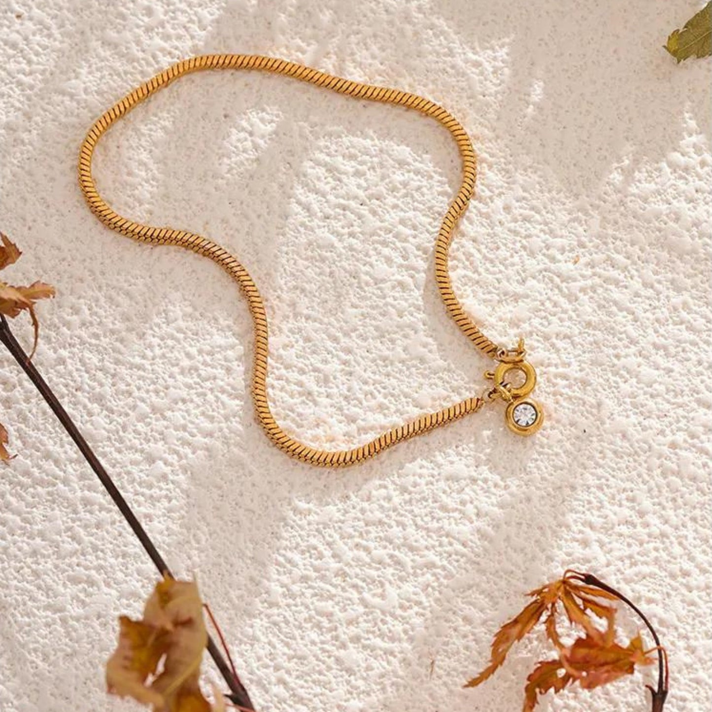 Sleek Charm Gold-Plated Bracelet