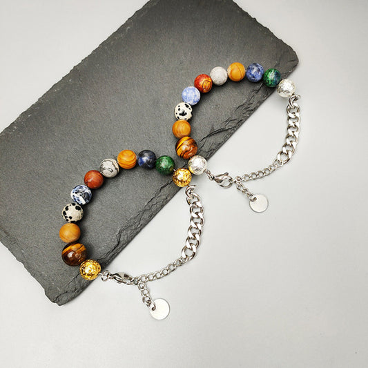Stainless Steel Galaxy Bead Bracelet