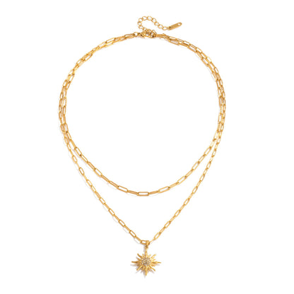 Sunburst Jewelry Collection – 18K Gold Stainless Steel