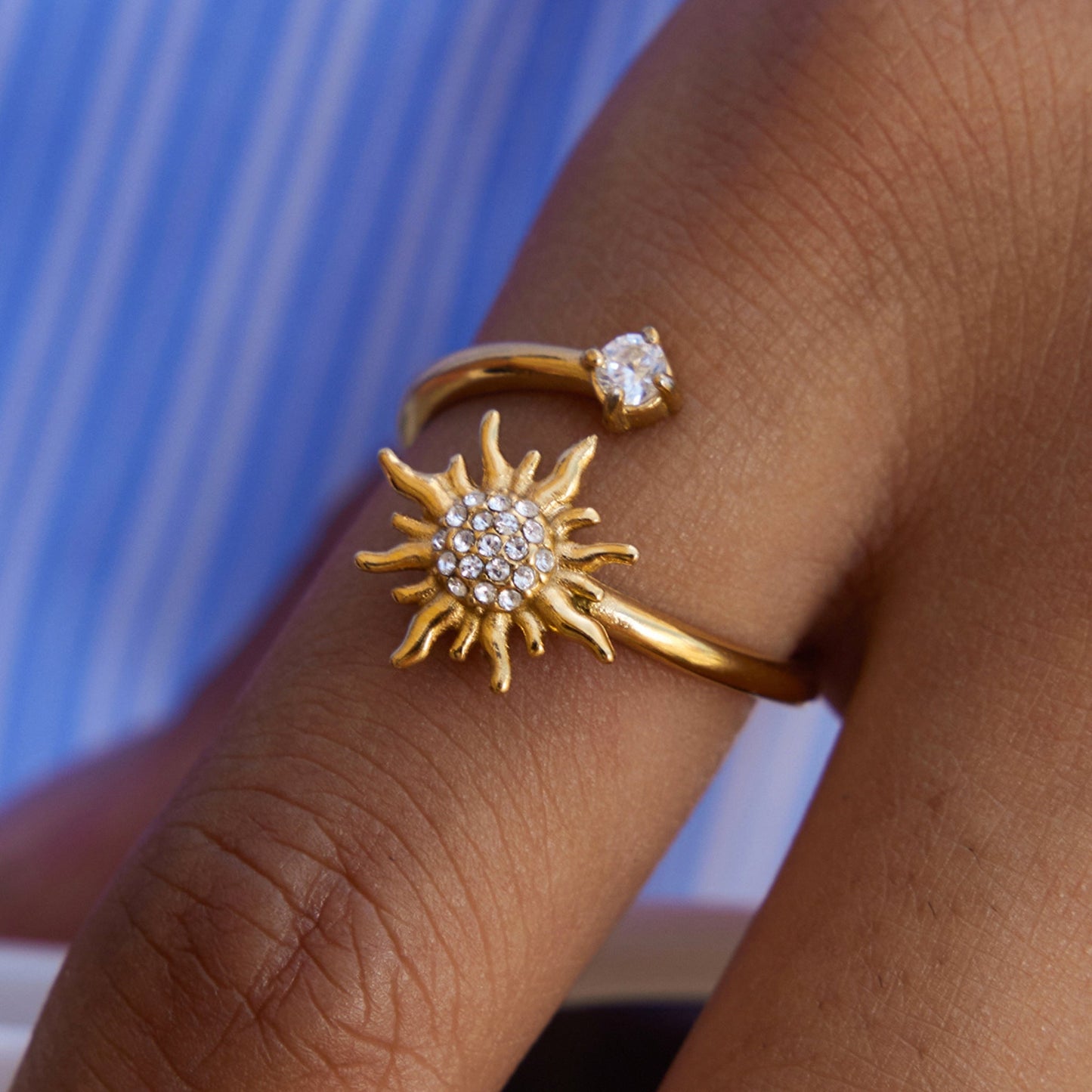 Sunburst Jewelry Collection – 18K Gold Stainless Steel