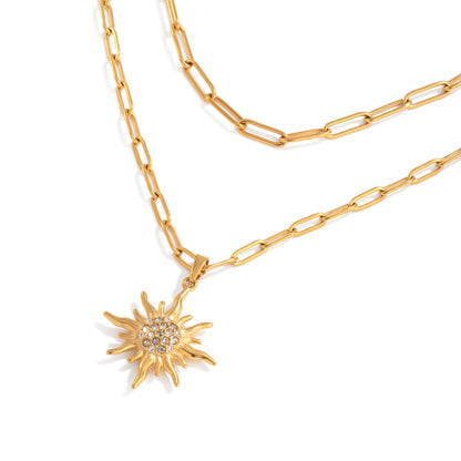 Sunburst Jewelry Collection – 18K Gold Stainless Steel